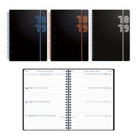Letts 2018-2019 Black PP, Weekly Academic Planner, A5 Week to View Diary, August to July, Assorted Colors (C030242-19)