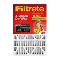 Filtrete ADP03-2PK-2 Micro Allergen Defense Deep Pleat AC Furnace Air Filter, MPR 1000, 20 25 x 4-Inch (4-3/8-Inch Depth), 2-Pack, 20 x 25 x 4