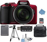 Nikon Coolpix B600 RED 60x Wi-Fi Digital Camera with 32GB Card + Battery + Case + Tripod + Ultimate Deals Kit
