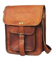 Leather I pad Messenger Satchel Bag Tablet Cross Body Shoulder 11 Inch Bag