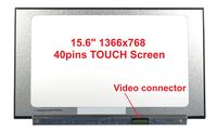 Fullcom New 15.6" Narraw Bezel(Touch) Glossy, Compatible with N156BGN-E43 HD 1366X768 WXGA Slim Laptop LED LCD Replacement