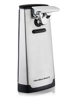 Hamilton Beach Electric Automatic Can Opener with Knife Sharpener, Easy-Clean Detachable Cutting Lever, Cord Storage, Brushed Stainless Steel (76700)