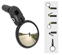 Hafny Bar End Bike Mirror, Stainless Steel Mirror, Safe Rearview Mirror, HF-MR083 (Black 62mm)