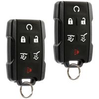 Car Key Fob Keyless Entry Remote fits Chevy Tahoe Suburban / GMC Yukon 2014 2015 2016 2017 (M3N-32337100 6-btn), Set of 2