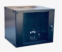 Rising 9U Wall Mount Network Server Cabinet Rack Enclosure Glass Door Lock 400MM Deep