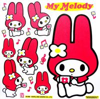 My Melody Waterproof Vinyl Decal Furniture Windoor Glass Bathroom Laptop Stickers Removable