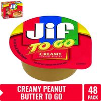 Jif To Go Creamy Peanut Butter, On the Go Pack 1.5 Ouncess, Box of 8 (6 Pack)