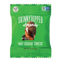 SKINNYDIPPED ALMONDS Dark Chocolate Espresso Covered Almonds, 0.46 oz bag, Pack of 24