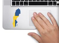 Map with flag inside Sweden 4x1 inches sticker decal die cut vinyl - Made and Shipped in USA