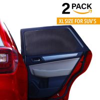 ATK ESSENTIAL PRODUCTS CAR Side Window Sun Shade (2 Pack) | Protects Your Babies and Kids from The Sun/UV Rays by up to 98% | XL FIT Big SUV |Black