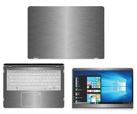 Decalrus - Protective Decal for Asus 2-in-1 Q405UA (14" Screen) Laptop Titanium Texture Brushed Aluminum Skin case Cover wrap BAasusQ405UATitanium