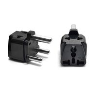 OREI 2 in 1 USA to South Africa Adapter Plug (Type M) - 2 Pack, Black