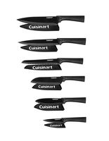 Cuisinart C55-12PMB Advantage 12 Piece Metallic Knife Set With Blade Guards, Black