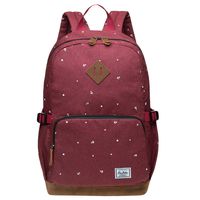 KAUKKO Stylish Oxford Fabric Backpack Travel Rucksack lightweight Hiking Bag Satchel (5-3-Maroon)