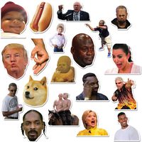 (20 Pack) Funny Internet Memes and Celebrity Vinyl Sticker Pack Stickers for Laptop, iPhone, Water Bottles, Computer, and Hydro Flask by RipDesigns