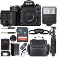 Nikon D750 24.3MP DSLR Camera with AF-P 18-55mm VR Lens Kit + 32 GB Sandisk Memory Card + Digital Slave Flash + Spider Flexible Tripod + Gadget Bag + Starter Accessory Kit (Renewed)