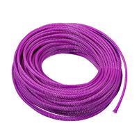 uxcell 62.5ft 4mm Flat Width PET Expandable Sleeving 19m Purple Cable Management Sleeve Cord Organizer for Wrap Protect Cables