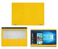 Decalrus - Protective Decal for Asus 2-in-1 Q405UA (14" Screen) Laptop Yellow Carbon Fiber Skin case Cover wrap CFasusQ405UAYellow
