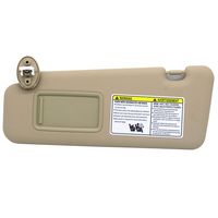 Ezzy Auto Beige Left Driver Side Sun Visor fit for 2008-2013 Toyota Highlander
