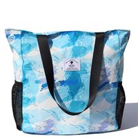 Original Floral Water Resistant Large Tote Bag Shoulder Bag for Gym Beach Travel Daily Bags Upgraded ([E] Floral Leaf)