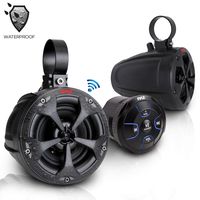 2-Way Dual Bluetooth Off-Road Speakers - 4 Inch 800W Marine Waterproof Wakeboard Speakers, Full Range Outdoor for ATV, Snow Mobile UTV, Quad, Jeep, Boat - Pyle PLUTV46BTA