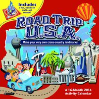 Orange Circle Studio 2014 Activity Wall Calendar, Road Trip U.S.A. (51125)