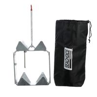 Seachoice 43790 Hot-Dipped Galvanized Steel Fold-and-Hold Anchor with Storage Bag, 25 Pounds