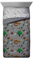 Jay Franco Minecraft Survive Twin Comforter - Super Soft Kids Bedding - Fade Resistant Polyester Microfiber Fill (Official Minecraft Product)