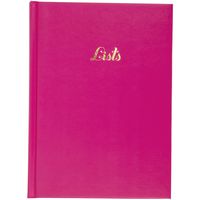 C.R. Gibson Pink 'List' Bound Journal and Notebook, 224 Pages, 6'' W x 8.25'' H