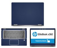 decalrus - Protective Decal for HP EliteBook X360 1030 G2 (13.3" Screen) Laptop Blue Carbon Fiber Skin case Cover wrap CFhpElitebk1030g2Blue