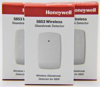 3 Pack of Honeywell 5853 Wireless Glassbreak Detector W/Mounting Tape