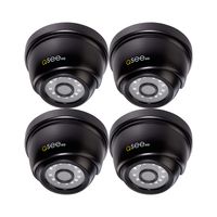 Q-See Home 1080P Analog HD Add-On Dome Surveillance Camera 4 Pack, Night Vision, Indoor and Outdoor, Black (QTH8056DA-4)