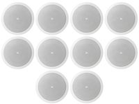 (10) JBL Control 16C/T White 6.5" 30w 70v Commercial Restaurant Ceiling Speakers