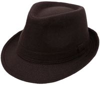 Simplicity Unisex Fedora Hats for Women Manhattan Fedora Hat, Brown