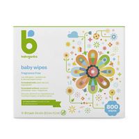 Babyganics Baby Wipes, Unscented, 800 Count (10 Packs of 80 Wipes), Packaging may vary