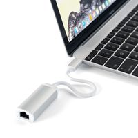 Satechi Aluminum Type-C Gigabit Ethernet Adapter - Compatible with 2018 MacBook Air, 2018 iPad Pro, 2016/2017/2018 MacBook Pro/MacBook, Microsoft Surface Go and more (Silver)