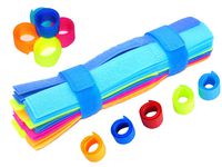 Ceeyali 50 PCS Colorful Reusable Fastening Cable Ties Cord Wire Organizer for Home Office Tablet PC TV Electronics Wire Management