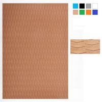 Abahub Non-Slip 2 pcs Traction Pad Deck Grip Mat 30in x 20in Trimmable EVA Sheet 3M Adhesive for Standup Paddle Board Brown