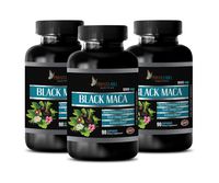 Performance Booster for Men - Black MACA 1000MG - Pure and Potent Ingredients - maca lepidium meyenii for Women - 3 Bottles 270 Vegetable Capsules