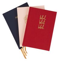 C.R. Gibson Blue "Notes," Red "Blah Blah Blah," and Pink and Gold Floral Heart Pattern Hardcover Journal Notebooks for Women, Set of 3, 6" W x 8" H, 120 Pages