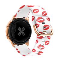 Wenicaca Watch Bands Compatible with Samsung Galaxy Watch Active (40mm) Bands, 20mm Samsung Galaxy Watch Band Soft Silicone Strap for Samsung Galaxy Watch(42mm)£¨Red Lip£