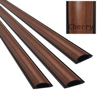 ChordSavers ChordSaver Floor Cord Cover Wooden Finish Wire Cable Protector - Cherry - 36" (3 Feet) [3 Pack]