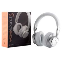 Paww WaveSound 3 Bluetooth 5.0 Wireless Active Noise Cancelling Over Ear Headphones w/Mic, Hi-Fi, Deep Bass, aptX Low Latency, ShareMe, Siri, Google Connect for Travel Work TV Computer Phone