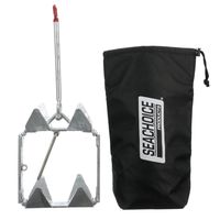 SEACHOICE 43770 Hot-Dipped Galvanized Steel Fold-and-Hold Anchor with Storage Bag, 13 Pounds
