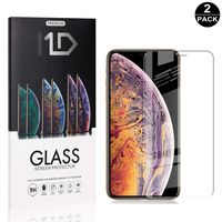 iPhone Xs Max Tempered Glass Screen Protector, Bear Village 9H Bubble Free Scratch Resistant Screen Protector Film for Apple iPhone Xs Max, 2 Pack