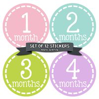 Months in Motion Baby Monthly Stickers - Baby Milestone Stickers - Newborn Girl Stickers - Month Stickers for Baby Girl - Baby Girl Stickers - Newborn Monthly Milestone - Belly Sticker