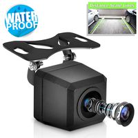 Universal Mount Front Rear Camera - Marine Grade Waterproof Built-in Distance Scale Lines Backup Parking/Reverse Assist Cam w/ Night Vision LED Lights 420 TVL Resolution & RCA Output - Pyle PLCM37FRV