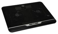 XtremPro Laptop Cooler Cooling Pad, Mat for 12" 13" 14" inch, Ultra Slim Portable USB Powered Borderless Metal Mesh Surface w/ 2 Quiet Fans at 1500 RPM w/LED Light - Black 2 Fans (11067)