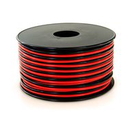 GS Power 16 AWG (American Wire Gauge) Pure Copper Stranded Flexible 100 feet Red & 100 ft Black Dual Conductor Bonded Zip Cord Cable for Car Amplifier Automotive Trailer Harness Wiring