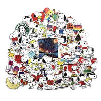 Cartoon Cute Style Dog Snoopy Stickers for Laptop Stickers Motorcycle Bicycle Water Bottle Skateboard Luggage Decal Graffiti Patches 62pcs Stickers